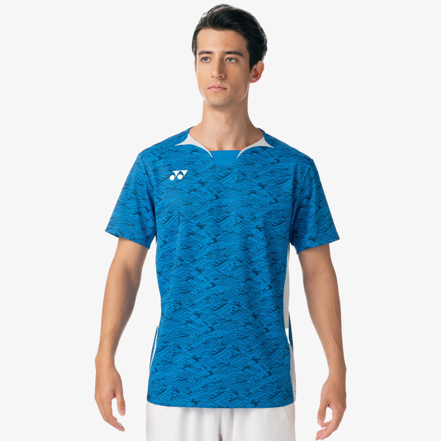 Yonex Men's Very Cool Dry Shirts 10613 - Moisture Wicking Performance T-Shirt for Tennis & Running (Blue) | Gym Workout & Outdoor Sports Apparel