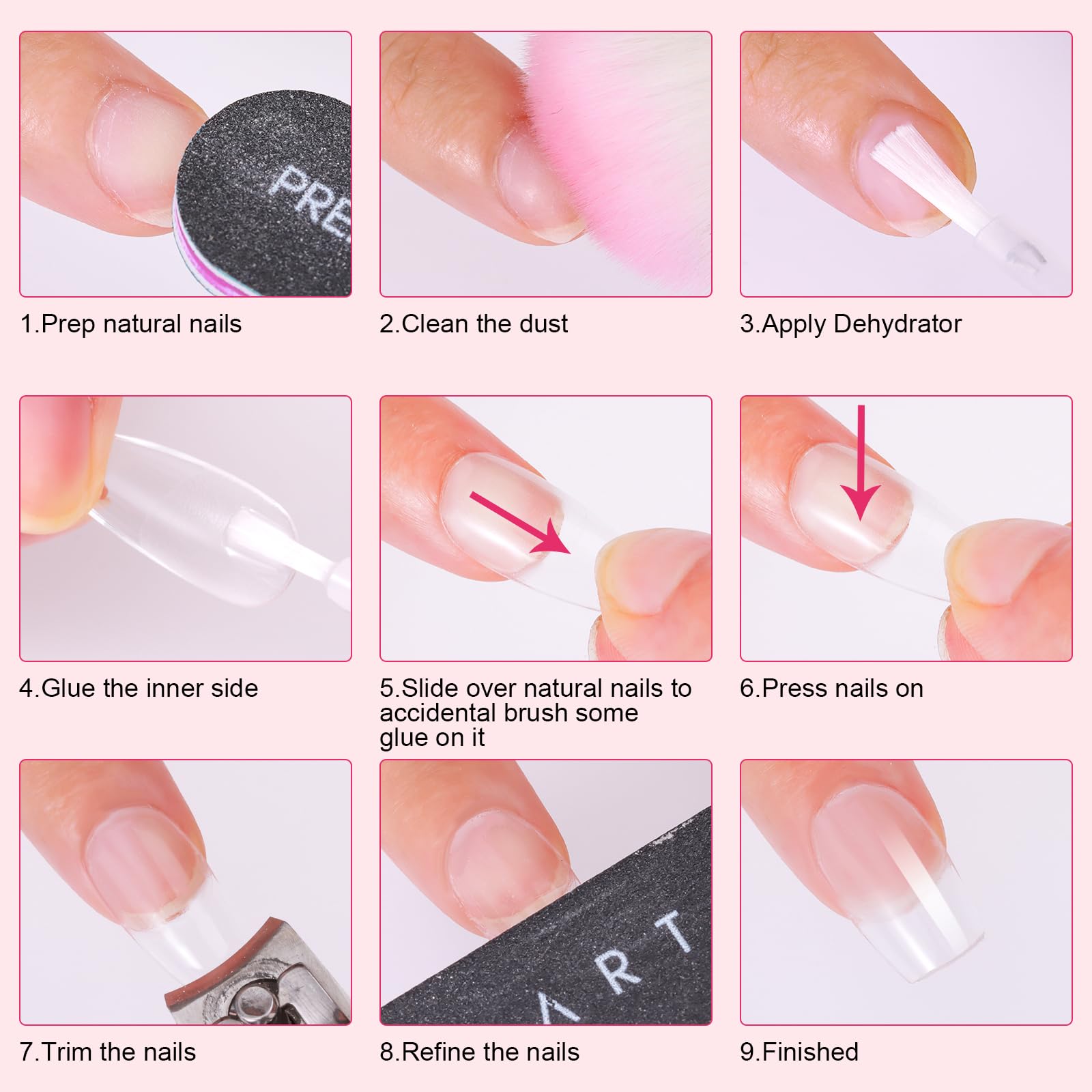 Makartt Super Strong Nail Glue for Acrylic Nails - 7ML 3-Pack Brush-On Adhesive | Quick-Drying, Long-Lasting False Nail Glue for Press-On Nails, DIY & Professional Use | Perfect for Nail Tips, Fake Nails & At-Home Manicures