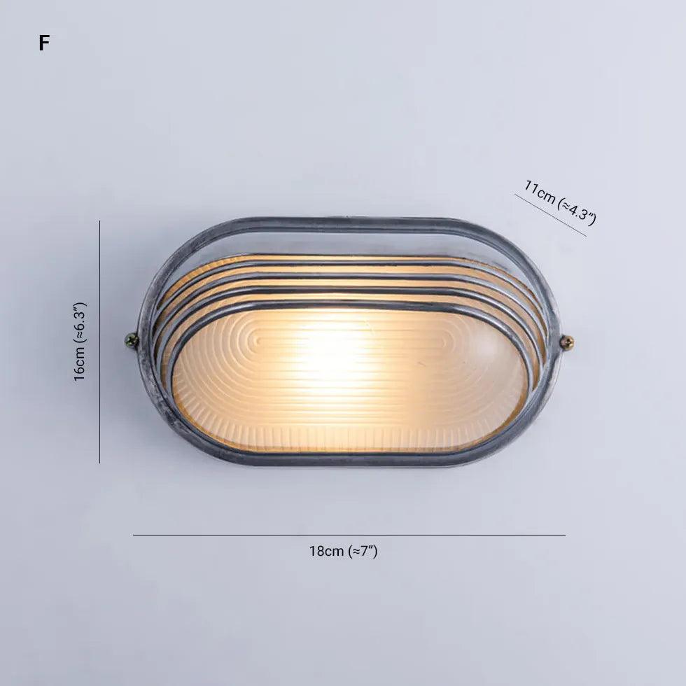 Modern Geometric Silver Industrial Outdoor Wall Lights - Waterproof & Durable for Patio, Garden, Porch, and Exterior Home Lighting