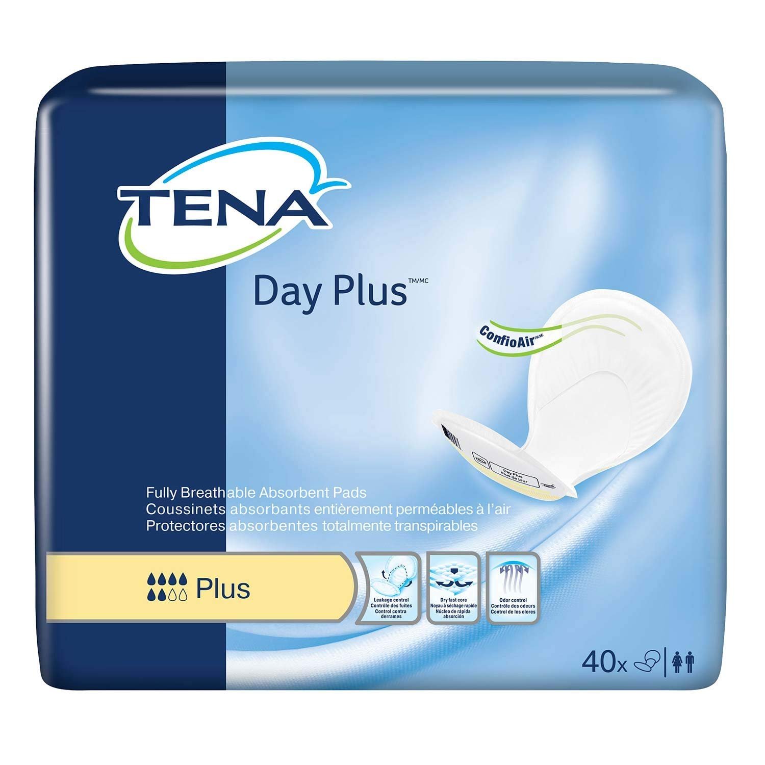 Tena Bladder Control Pads for Women - Super Absorbent Incontinence Pads, Day Plus Absorbency, 80 Count - Ideal for Active Lifestyles & Daily Protection