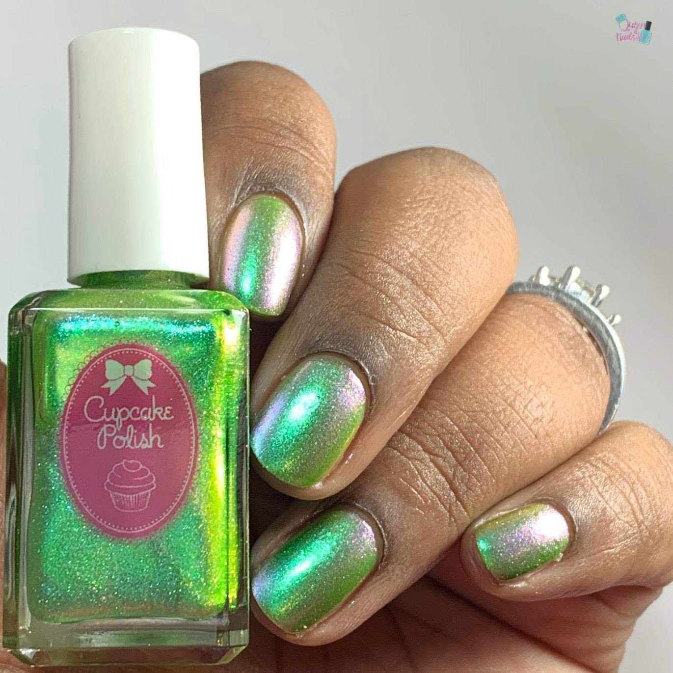 Cupcake Polish Eldhraun - Pea Green Shifting Nail Polish with Color Changing Effect | Perfect for Parties, Date Nights & Special Occasions