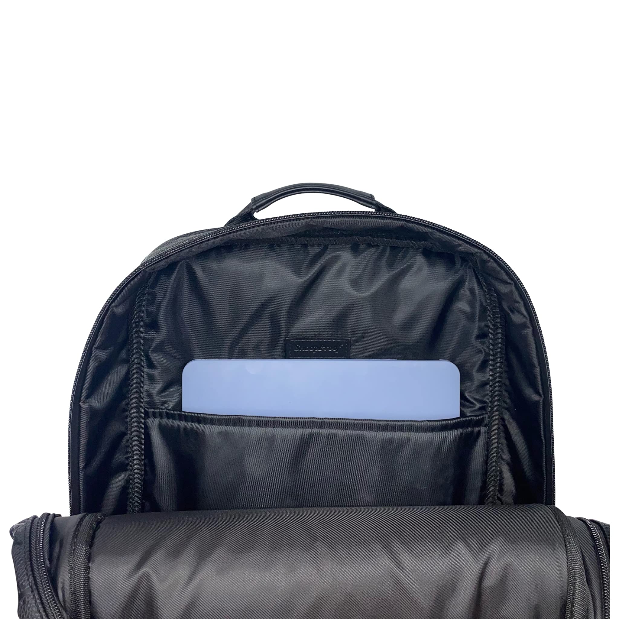 SP Smell Proof Backpack - Large All Black Odor Resistant Backpack for Travel, Hiking & Outdoor Adventures