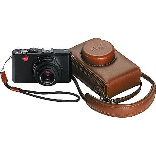 Genuine Leather Camera Case for Leica D-LUX 4/5/6 with Adjustable Shoulder Strap - Premium Brown Protective Cover for Travel & Photography Enthusiasts