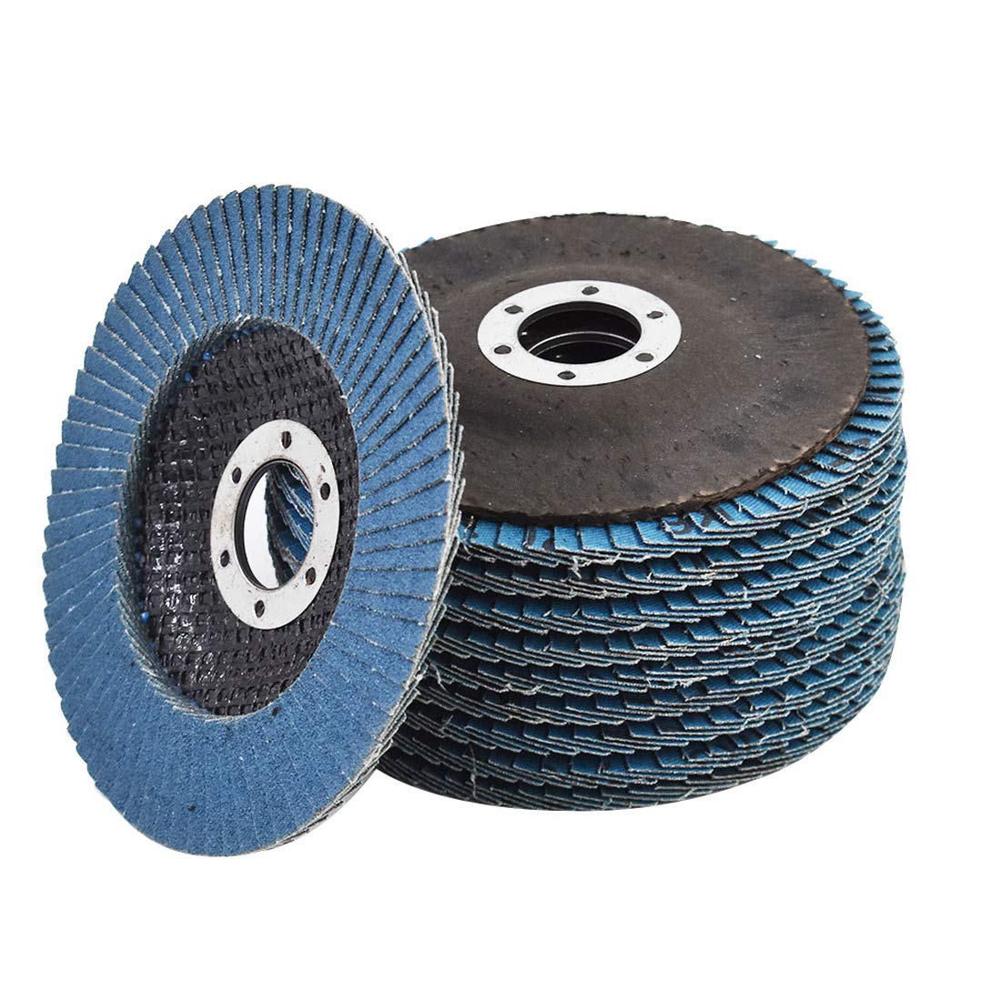 WFLNHB 4-1/2 x 7/8 Inch Flap Discs 120 Grit Zirconia Grinding Wheel - 50 Pack Angle Grinder Abrasive Sanding Discs for Metal, Wood & Stone - Perfect for Welding, Polishing & Surface Preparation