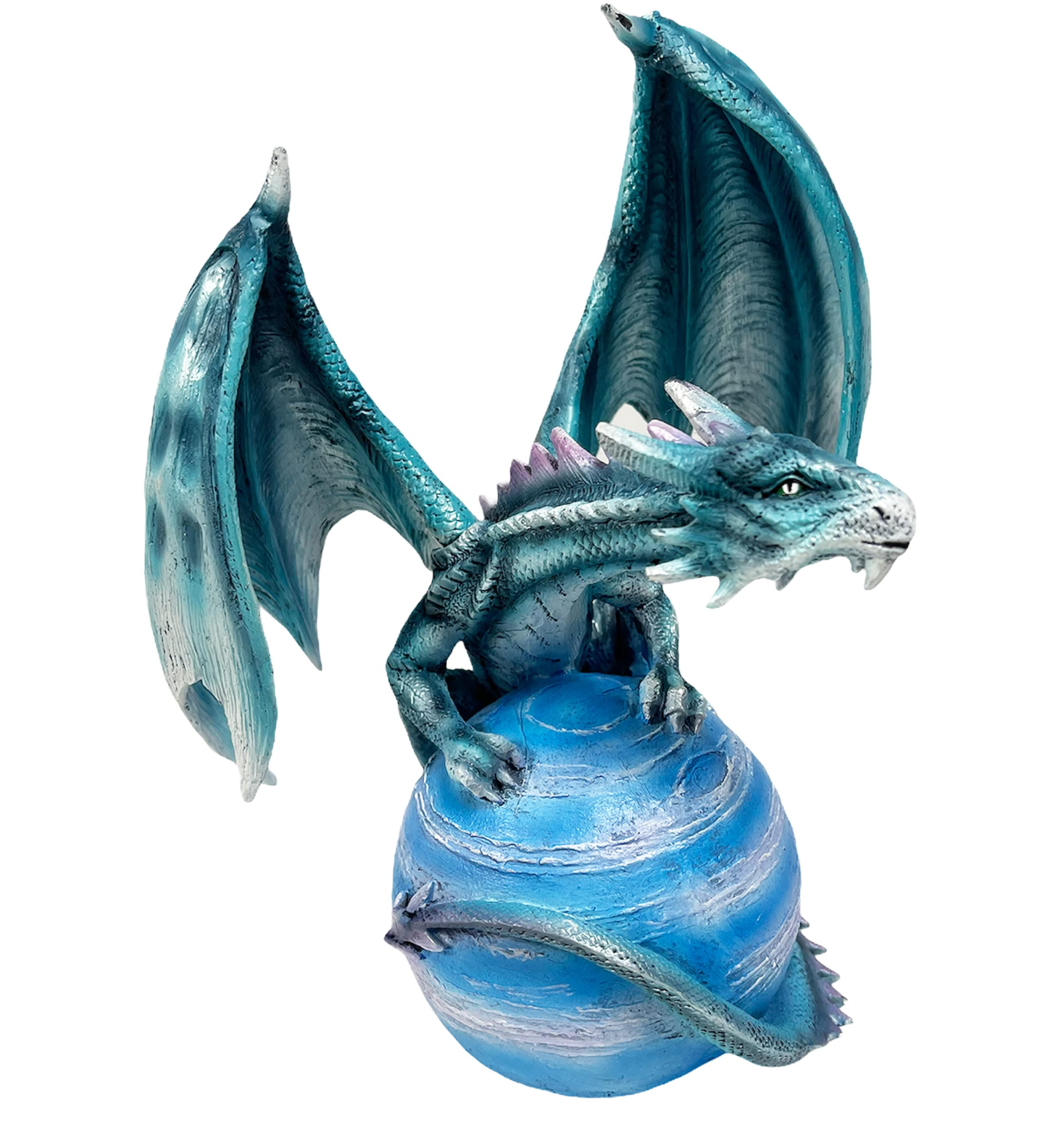 Epic Blue Dragon Figurine - Large Medieval Fantasy Statue for Dungeons & Dragons, Fairy Decor, Mythical Collectible - Perfect for Tabletop Gaming, Home Decor & Fantasy Themed Parties