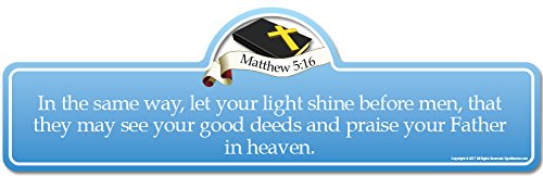 Matthew 5:16 Bible Verse Wall Sign - Let Your Light Shine for Home & Office Decor
