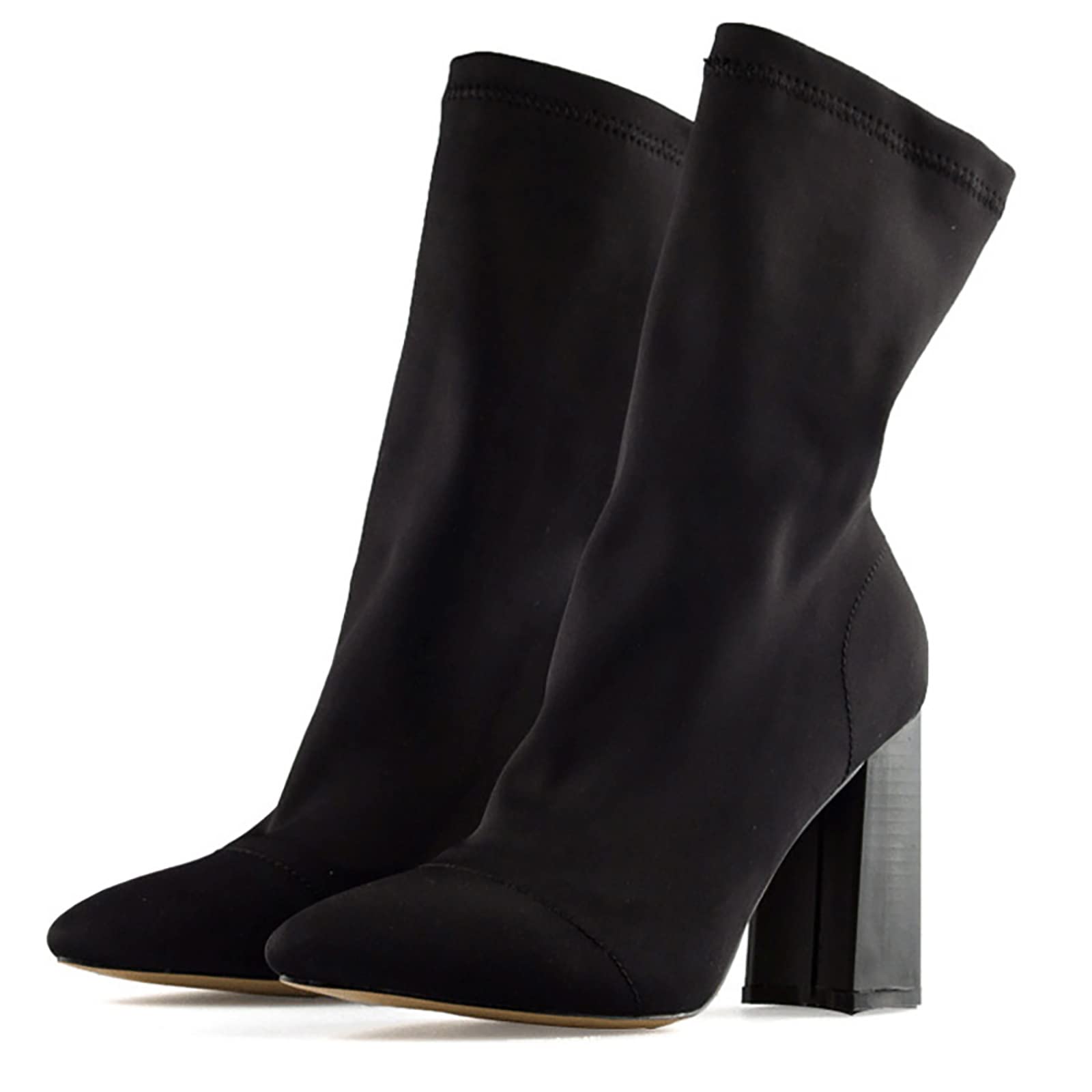 Stylish Women's Pointed Toe Ankle Boots with Elastic High Heels - Sexy Sock Booties for Women | Perfect for Office, Party & Night Out