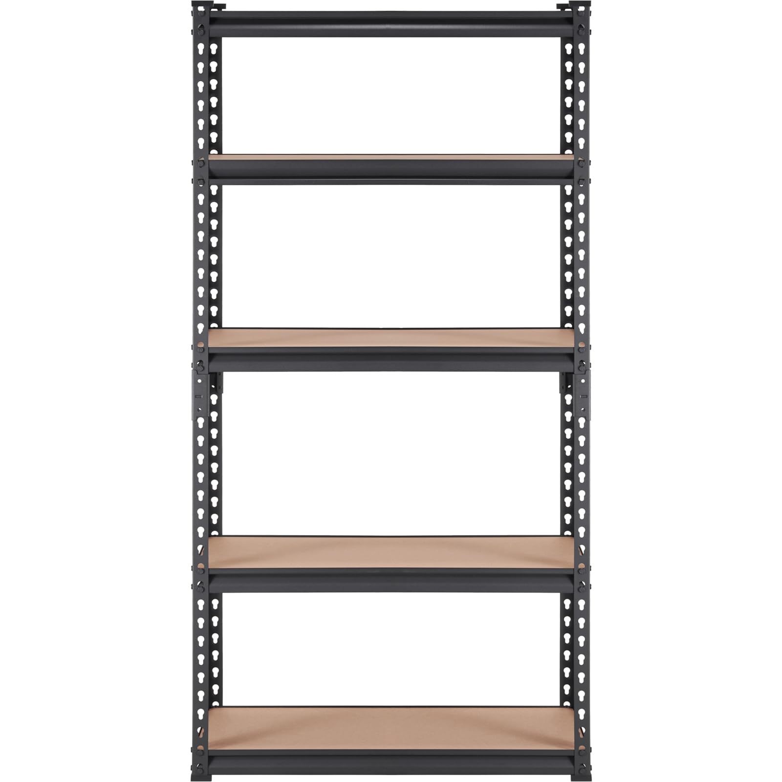 VEVOR 5-Tier Heavy Duty Metal Storage Shelves - 2000 lbs Capacity, Adjustable Garage Shelving Unit, Black Utility Rack (30