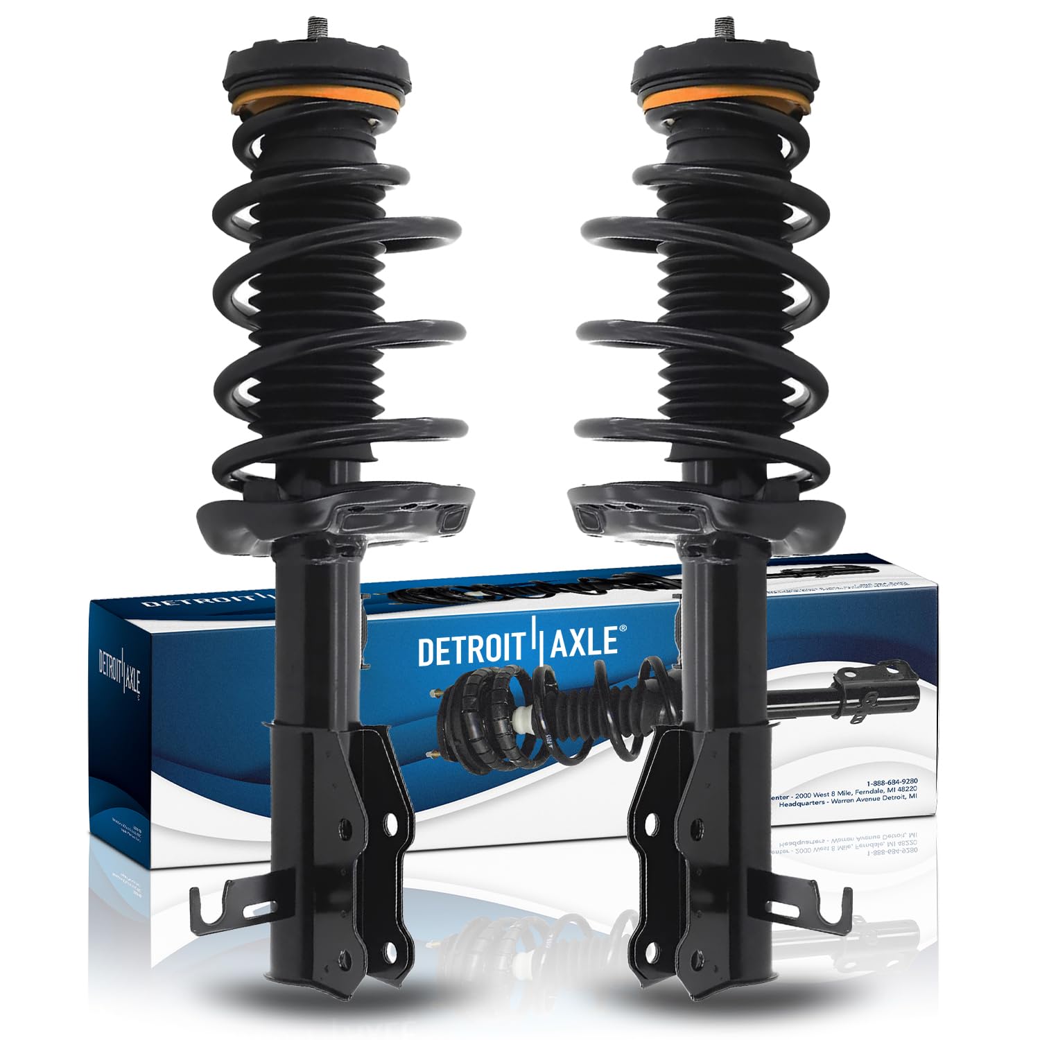 Detroit Axle Complete Front Strut Assembly for 2011-2016 Buick LaCrosse 2.4L FWD - Pair of Replacement Struts with Coil Springs | Smooth Ride & Enhanced Handling for City Driving & Highway Commutes