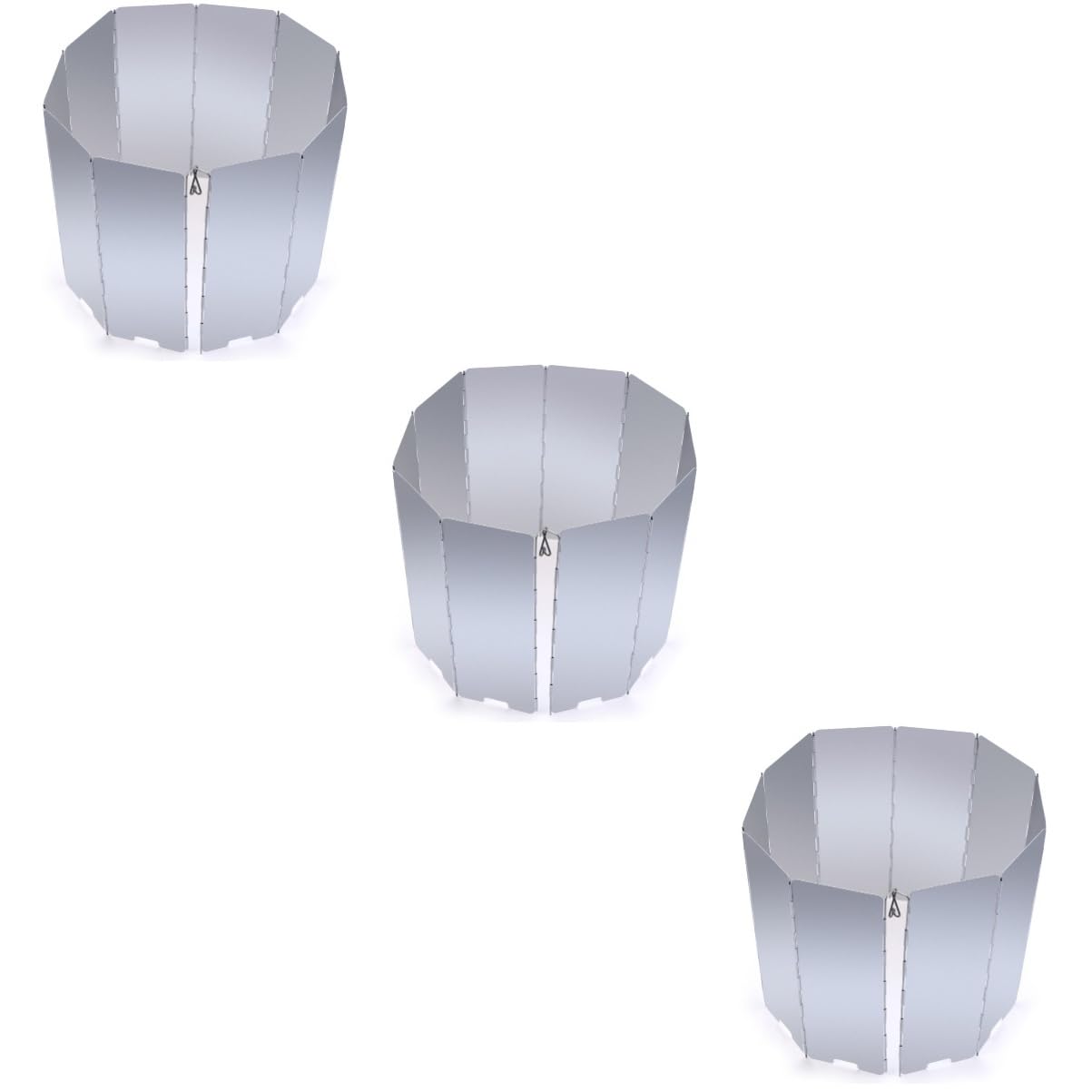 Sosoport 3-Piece Foldable Camping Stove Windshield - Portable Wind Shield for Outdoor Picnic Cooker, Camping Windscreen, Wind Protector for Camping Stove, Perfect for Hiking, Backpacking & BBQ