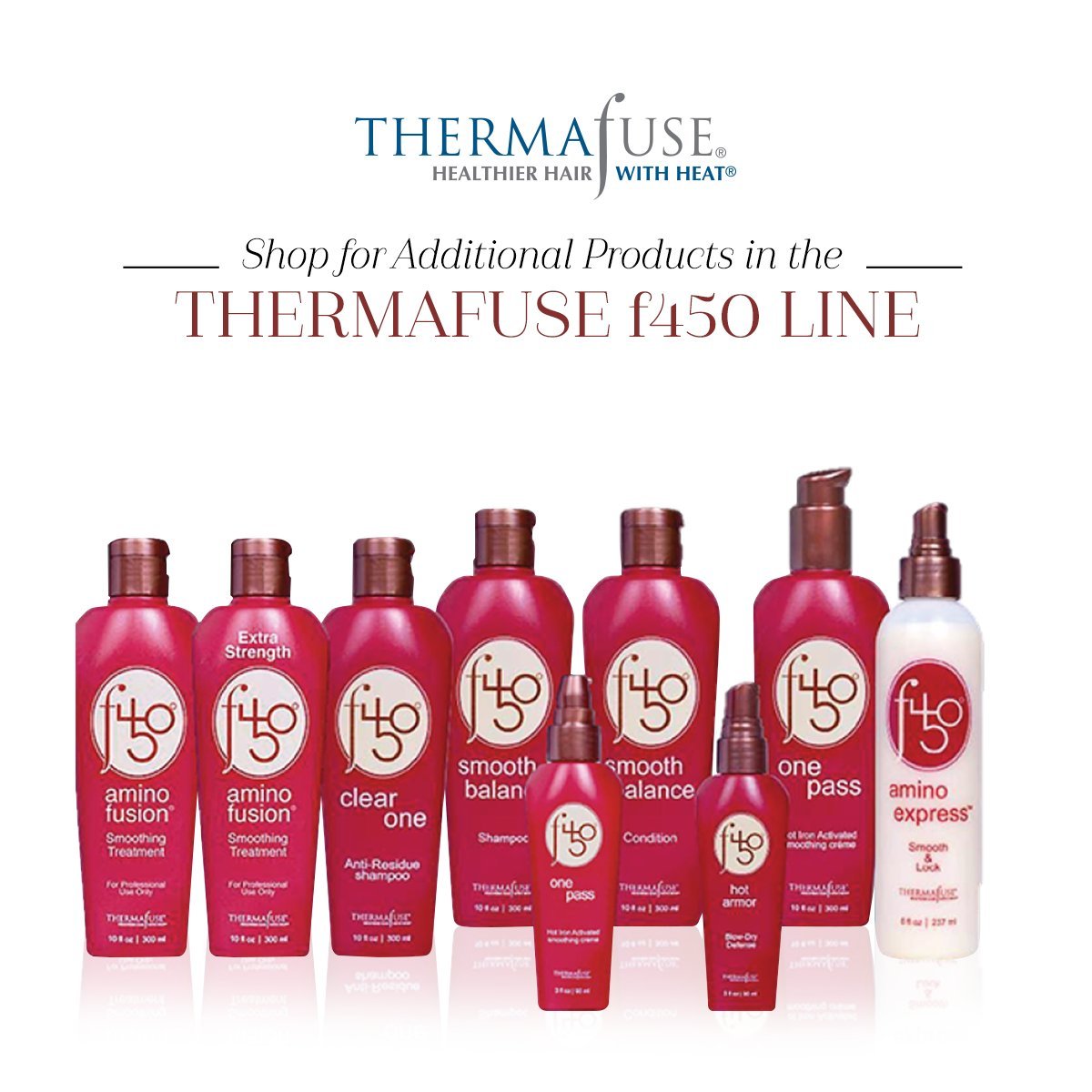 Thermafuse F450 Smooth Balance Shampoo for Frizzy Hair - 33.8oz Hydrating & Nourishing Formula - Perfect for Dry, Damaged Hair at Home or Salon Use