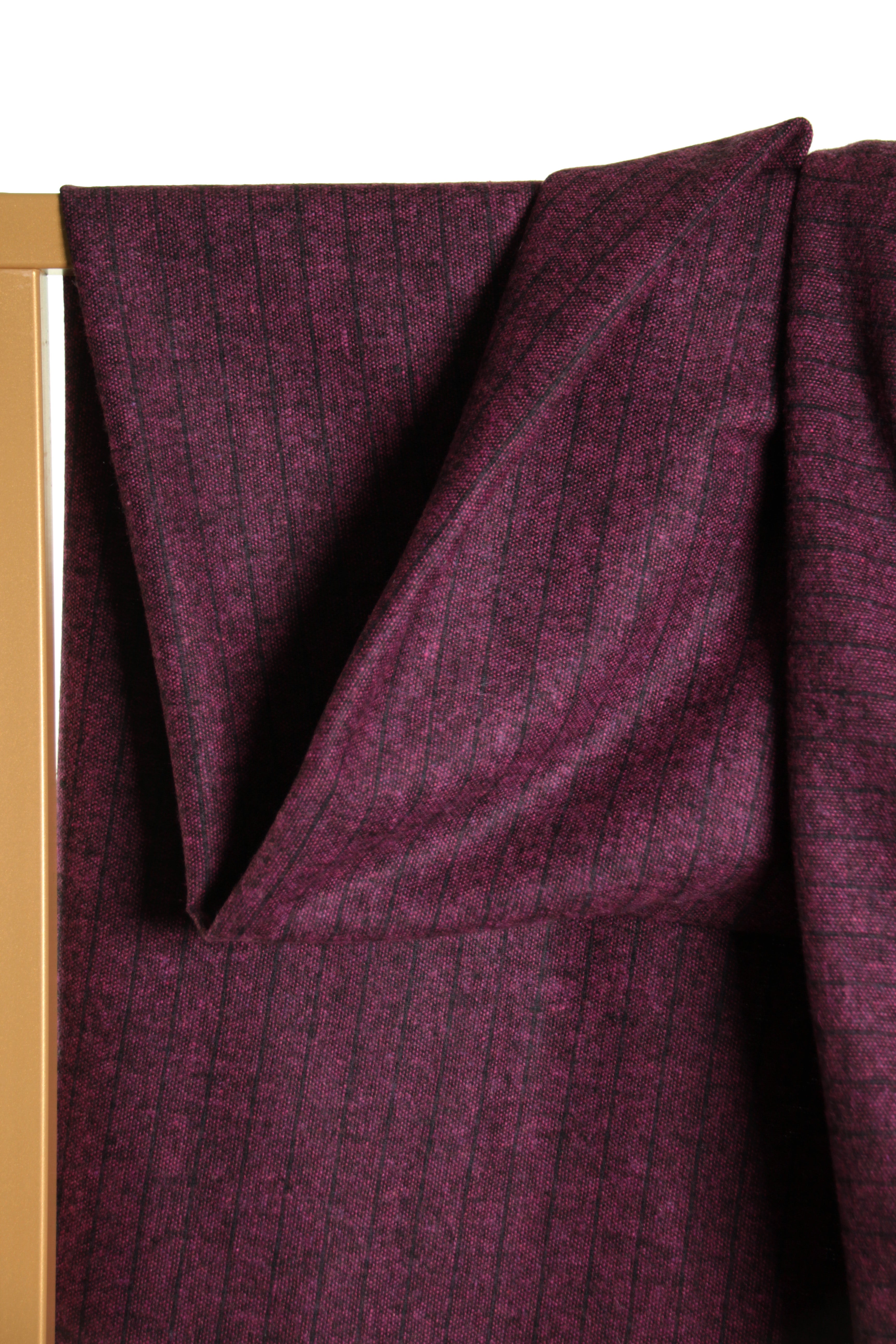 Wool Blend Suiting Fabric - Atelier Jupe Fuchsia Lines - 69cm End of Bolt - Perfect for Tailoring Jackets, Skirts & Dresses