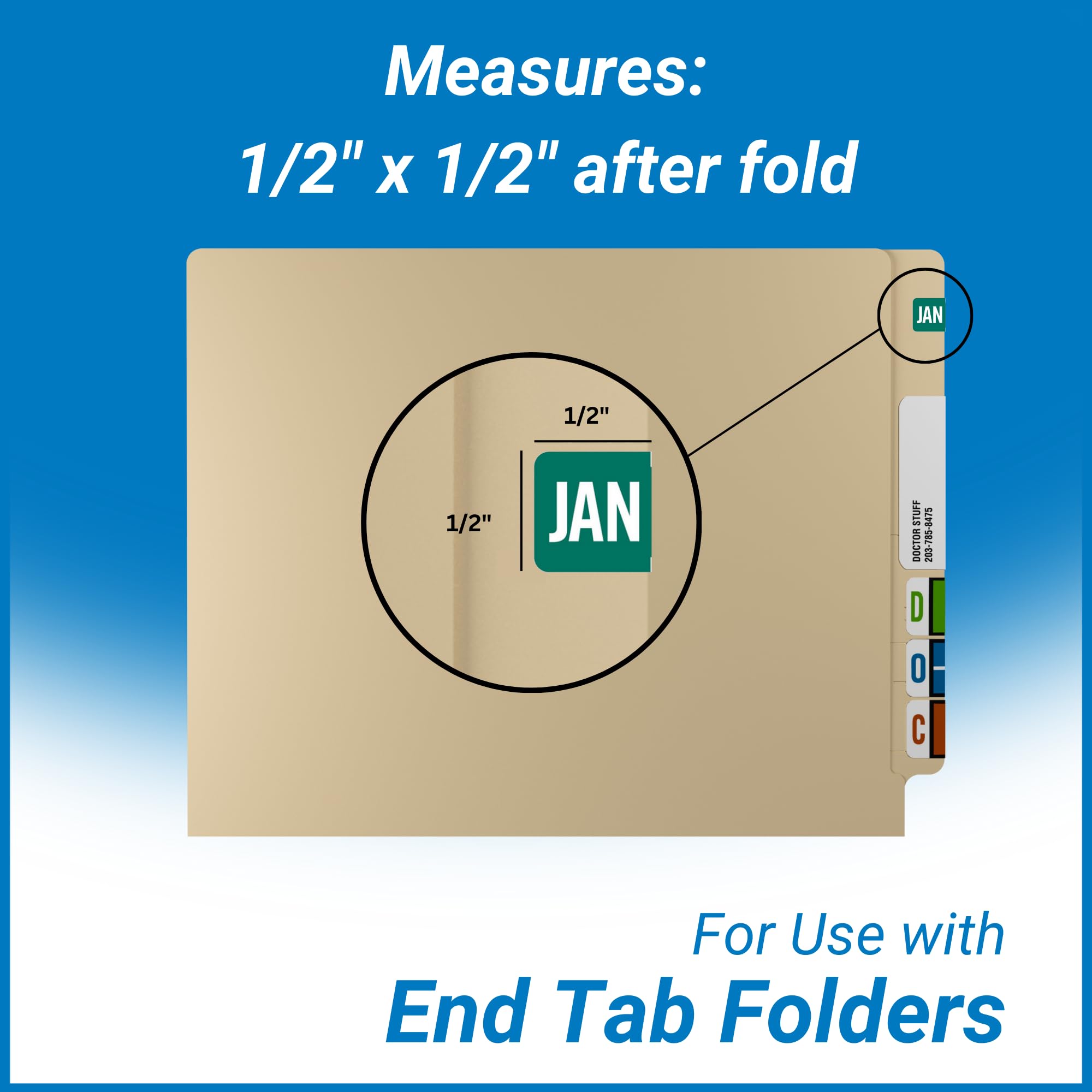 Doctor Stuff - Monthly File Folder Labels, January to December Complete Set, 1/2