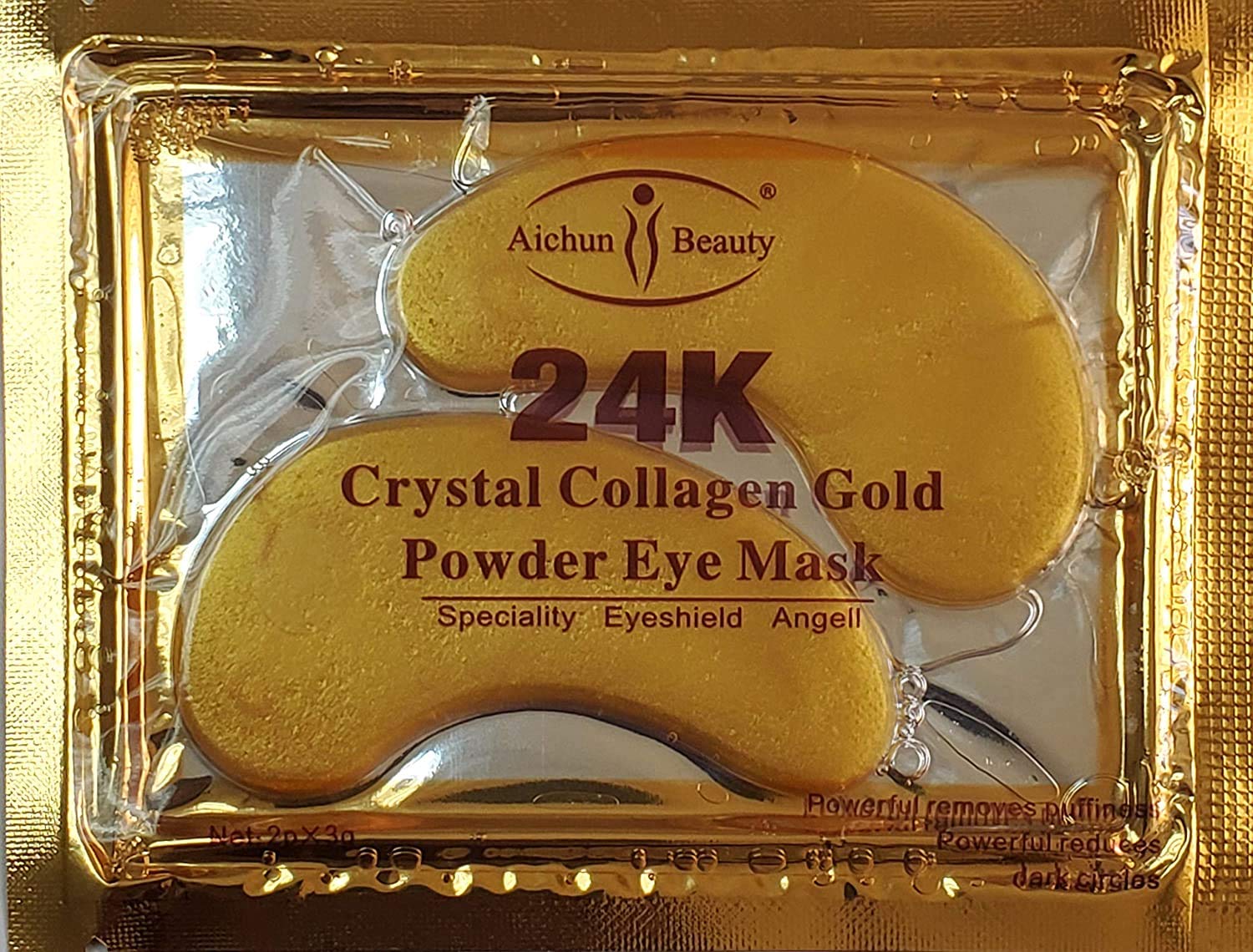 24K Gold Collagen Eye Masks - 100 Pcs Crystal Gold Powder Gel Patches for Anti-Aging, Dark Circles & Puffiness - Hydrating & Moisturizing Skin Care Treatment for Wrinkles & Fine Lines - Perfect for Night Routine, Spa Days & Travel Skincare