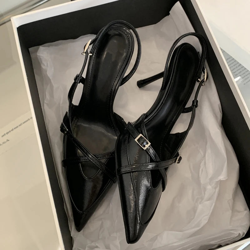 Eilyken Women's Sexy Buckle Strap Pointed Toe High Heel Pumps - Elegant Slingback Shoes for Party, Banquet & Evening Wear | Perfect for Weddings, Date Nights & Formal Events