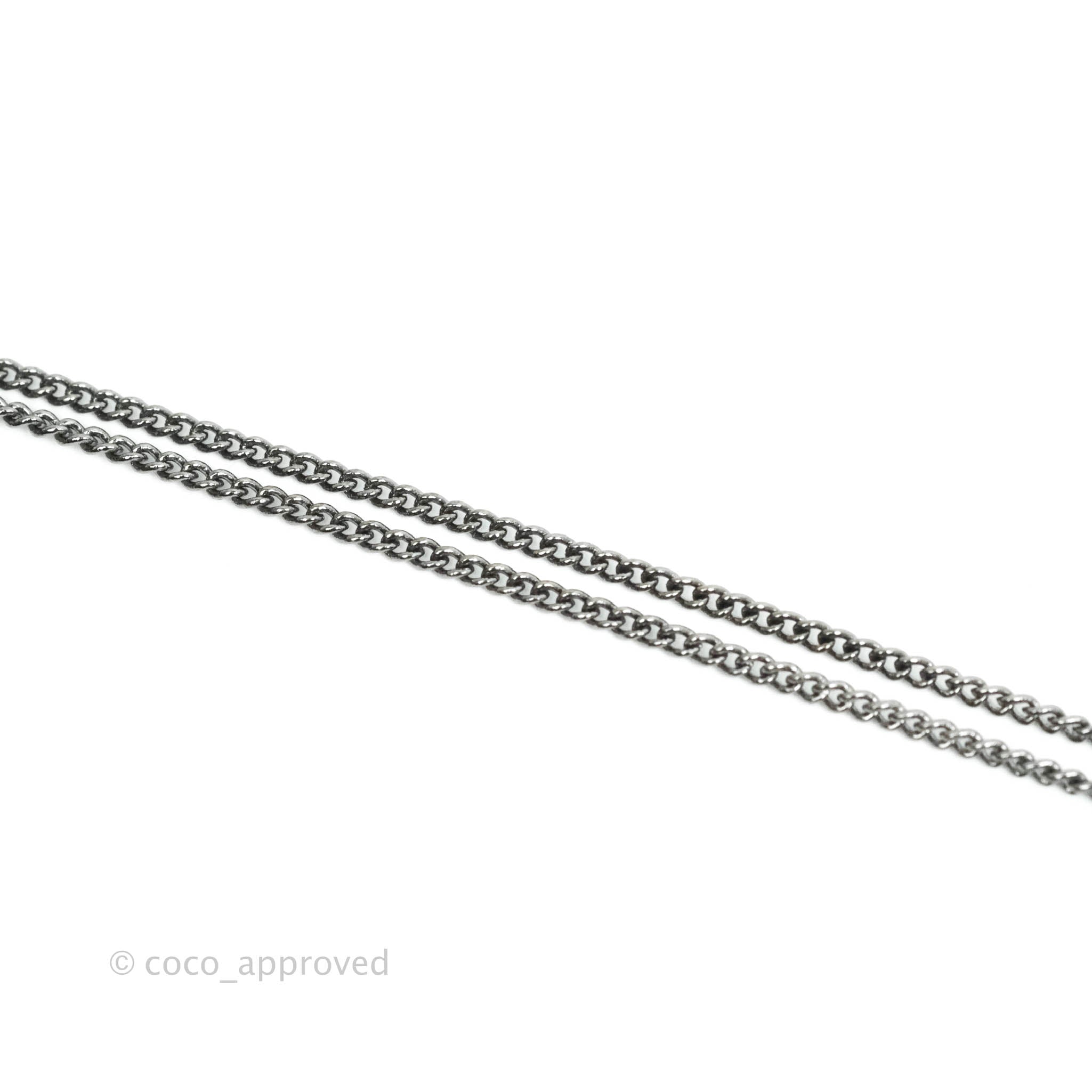 Chanel CC Crystal Star Blue Resin Tear Drop Choker Necklace in Gun Metal - 22C Collection | Elegant Statement Jewelry for Parties, Weddings & Special Occasions