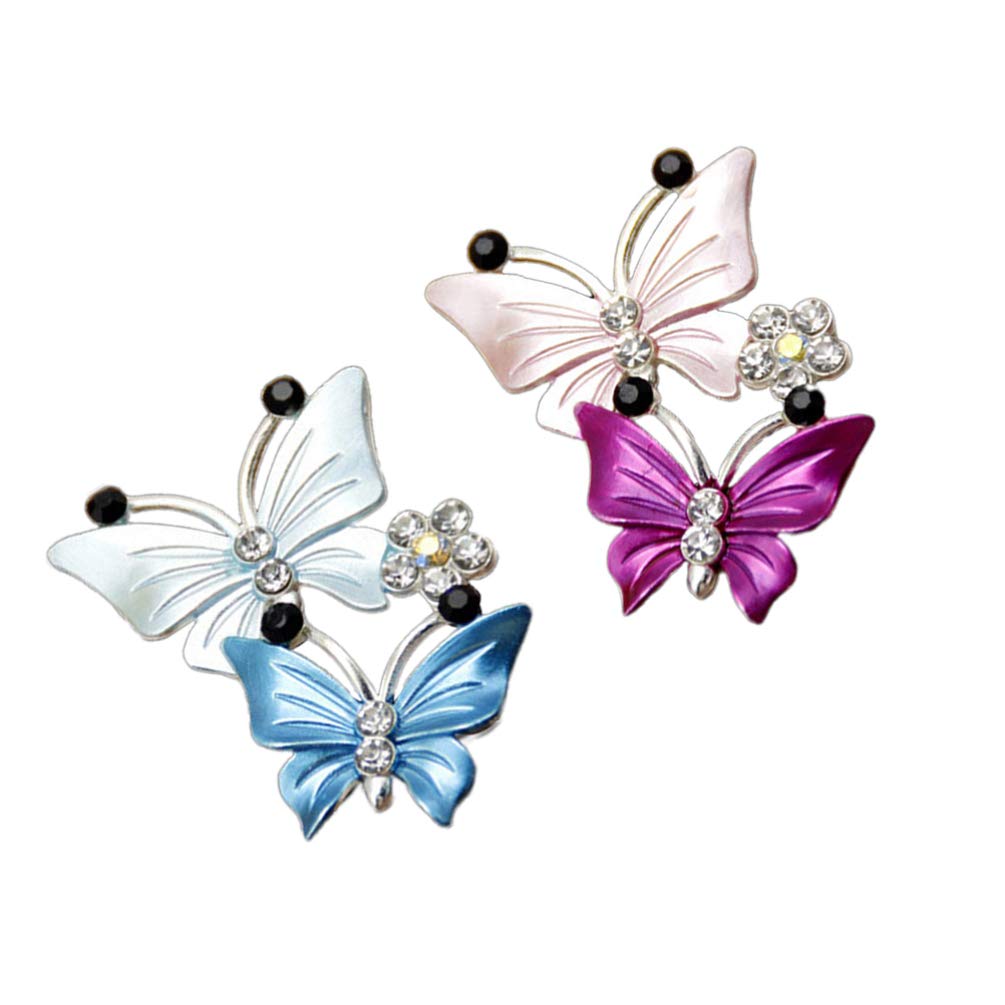 2Pcs Car Air Vent Diffuser Clips - Aromatherapy Vent Decorations with Refillable Pads (Rosy & Blue) - Perfect for Freshening Your Car, Office, or Home