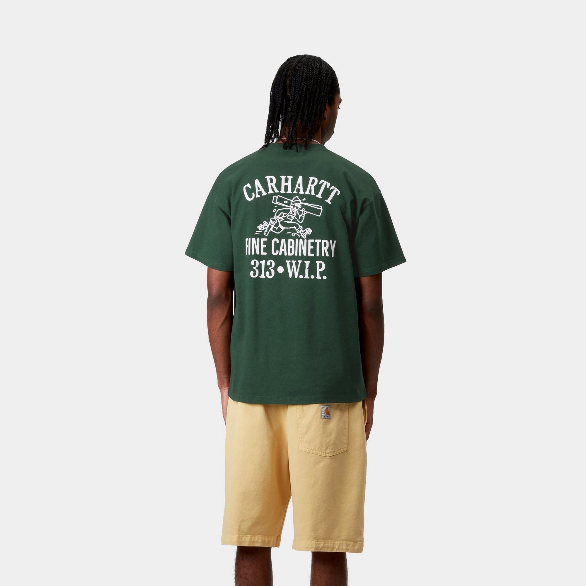 Premium Cabinetry T-Shirt | Soft Cotton Crewneck Tee in Conifer Green & White | Perfect for Work, Casual Wear & Outdoor Activities