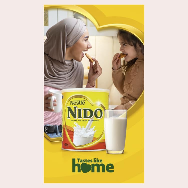 Nestlé Nido Fortified Milk Powder for Kids - 400g (Pack of 6) | Rich in Vitamins & Calcium | Perfect for Breakfast, School Lunches & Healthy Snacks