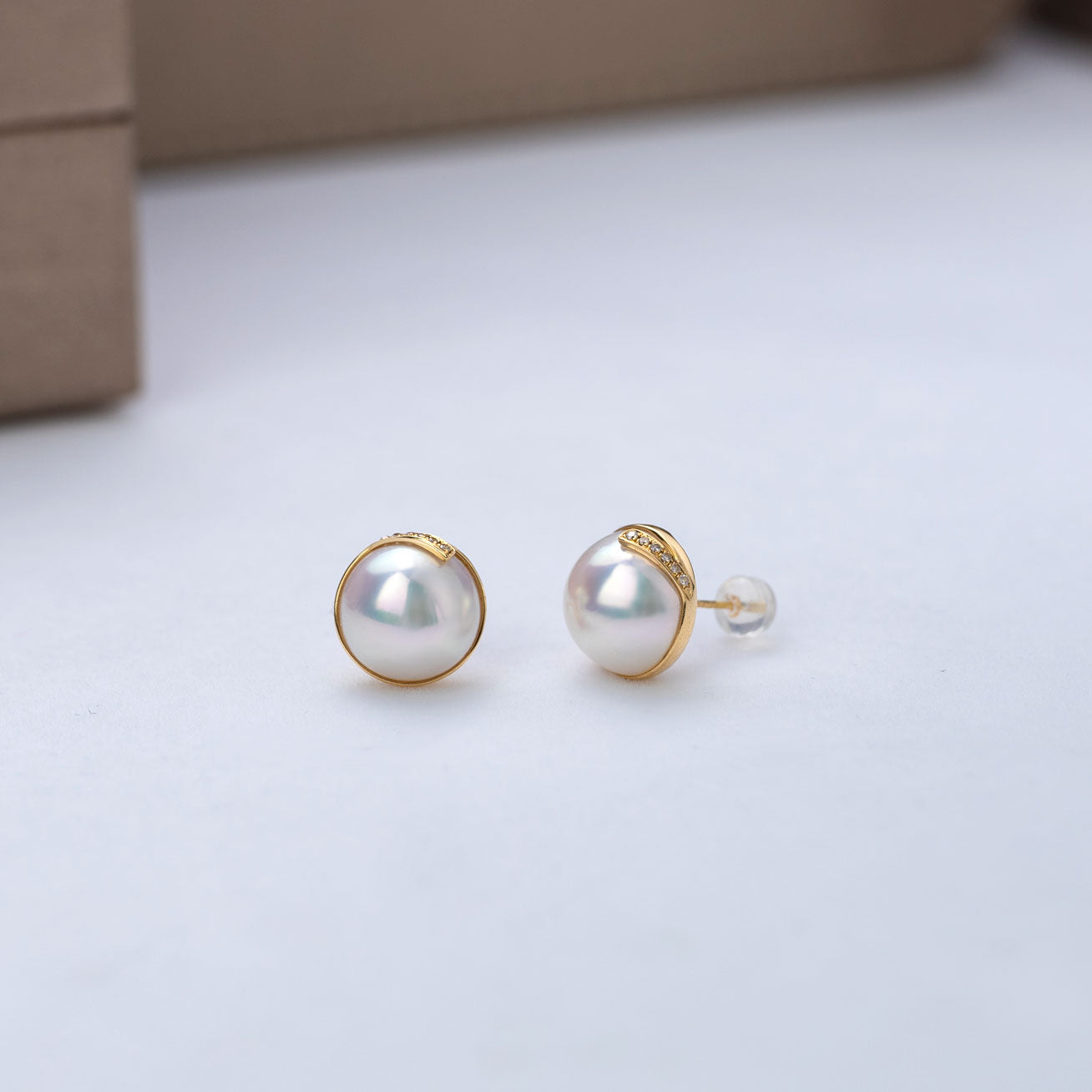 18K Gold Diamond & Edison Pearl Earrings for Women - Elegant Dangle Drop Jewelry Gift for Wedding, Anniversary & Special Occasions - KE00123