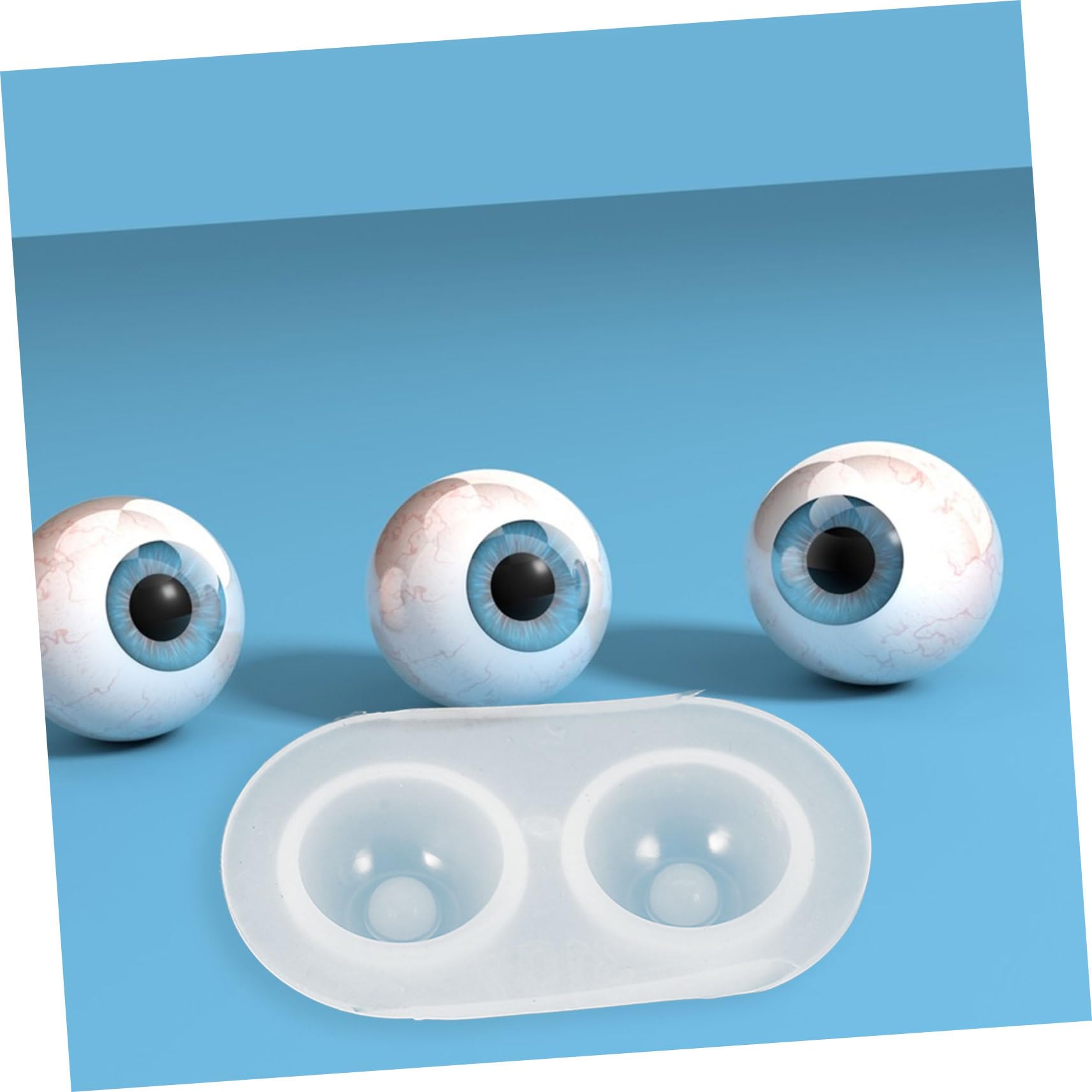 EXCEART 5pcs Epoxy Doll Eye Mold Silicone - DIY Resin Casting Molds for Jewelry, Crystal Eyes, White Fudge - Perfect for Resin Art, Cake Decorating & Craft Projects