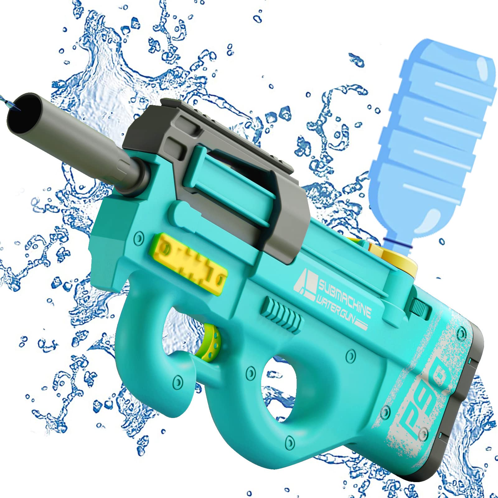 **Rechargeable Electric Water Gun - Automatic Water Blaster with 33FT Range & Large Capacity, Summer Outdoor Pool & Beach Toys for Kids, Adults, Boys & Girls (Green) - Perfect for Backyard Battles, Beach Parties & Pool Fun**