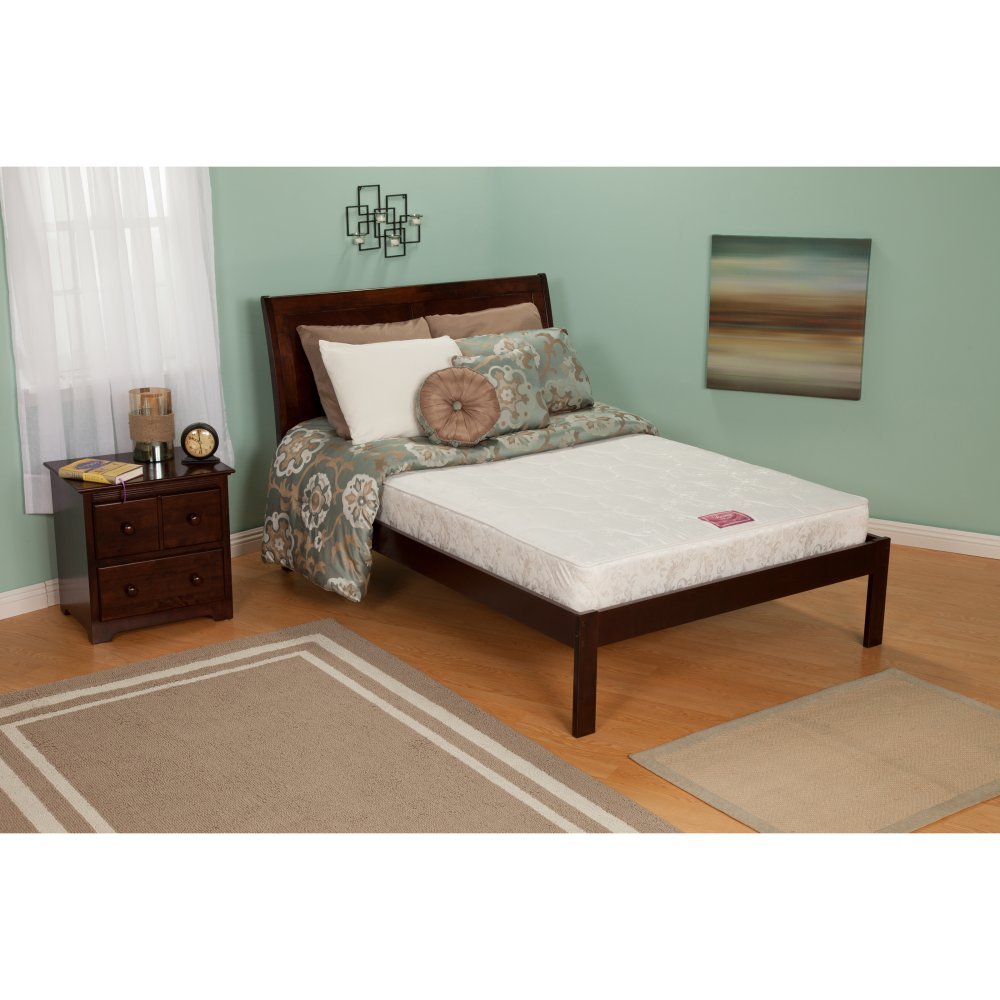 AFI Portland Full Platform Bed with USB Charger - Espresso Wooden Bed Frame for Modern Bedroom, Easy Assembly & Space Saving Design
