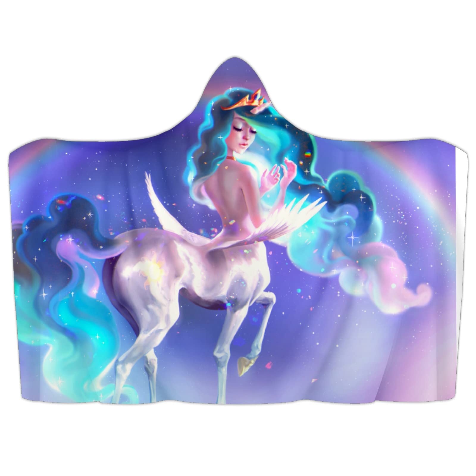 Unicorn Hooded Blanket for Kids - Soft & Cozy Fleece Wearable Blanket - Perfect for Nap Time, Movie Nights & Playtime