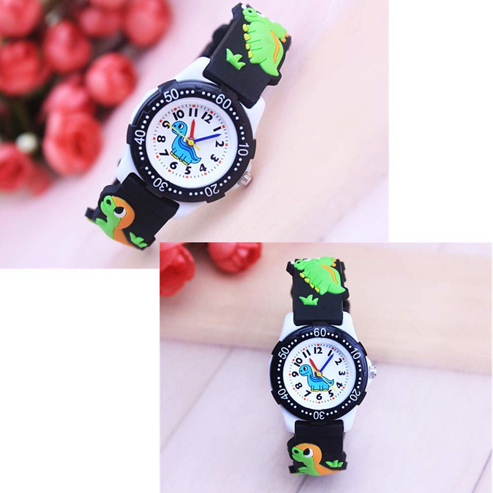 ELEOPTION Kids Watch for Girls Boys - Analog Digital Waterproof Toddler Watch with 3D Cute Cartoon Design, Soft Silicone Strap - Perfect Birthday Gift for School, Playtime & Outdoor Activities