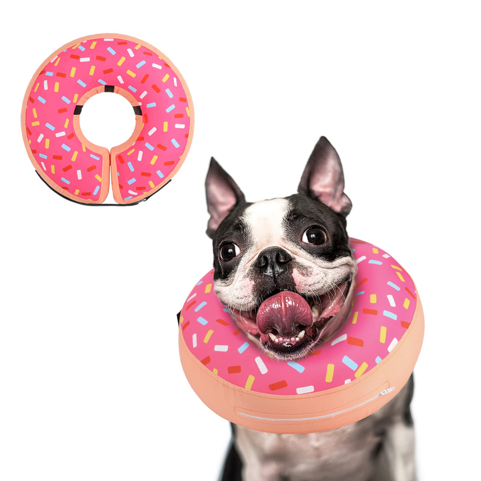 Inflatable Dog Cone Collar Alternative - Soft Recovery E-Collar for Small & Medium Dogs & Cats After Surgery | Post-Surgical Pet Neck Donut for Comfortable Healing | Perfect for Wound Protection & Stress-Free Recovery at Home