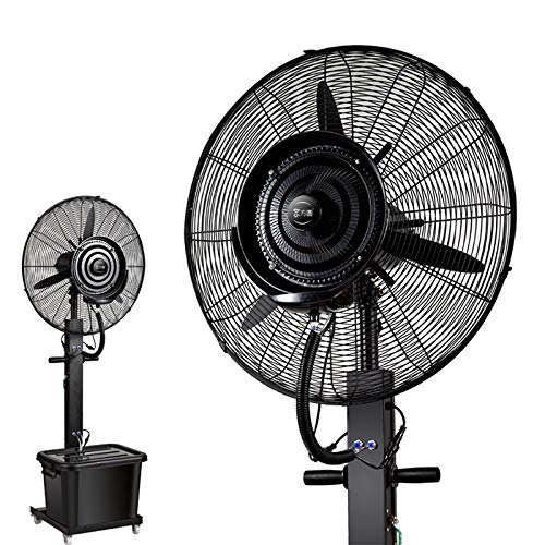 Industrial Floor Fan - Adjustable Height 3-Speed Oscillating Cooling Fan for Workshop & Home