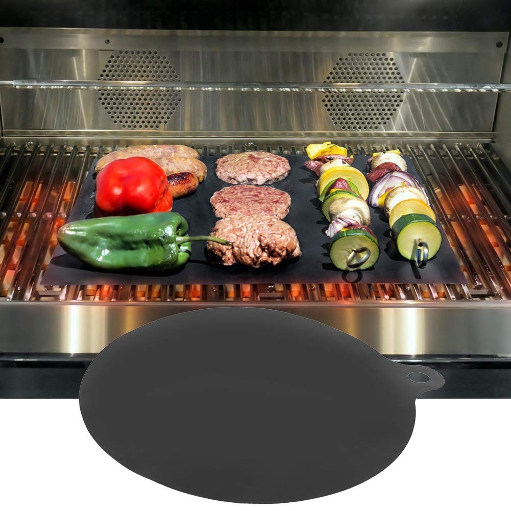 Silicone Heat Insulation Mat - Non-Slip Microwave & Air Fryer Pad - Round Heat Resistant Trivet for Kitchen Countertop Protection (Perfect for Cooking, Baking & Serving Hot Dishes)
