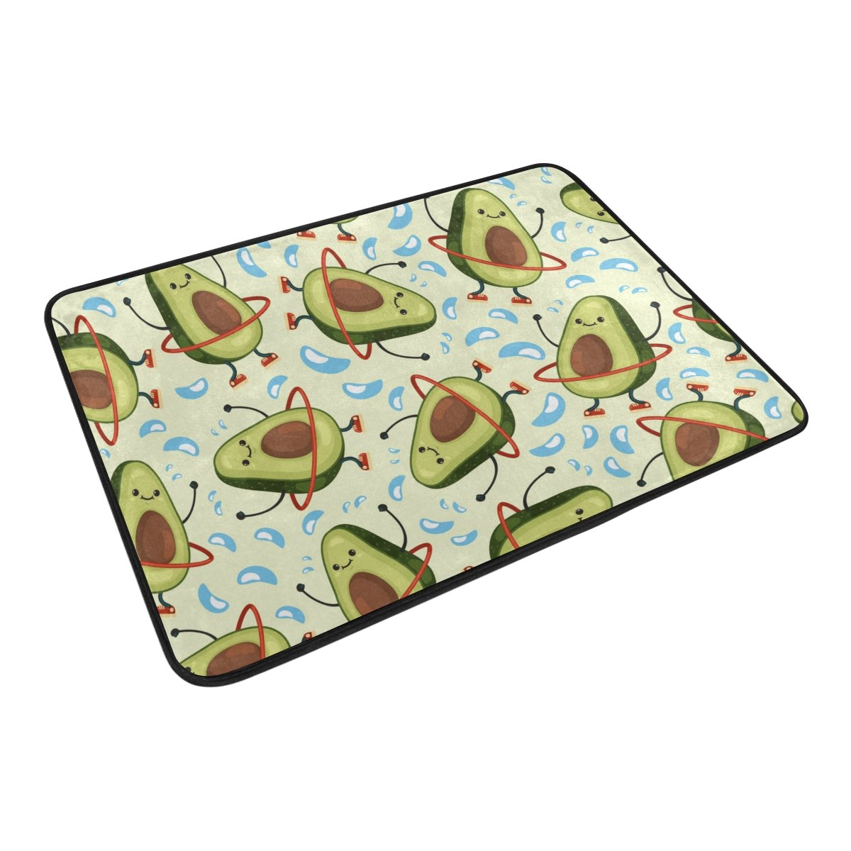 ALAZA Funny Avocado Doormat - Washable Non-Slip Entry Rug 23.6x15.7 Inch for Front Door, Kitchen & Bathroom - Cute Home Decor Gift for Avocado Lovers