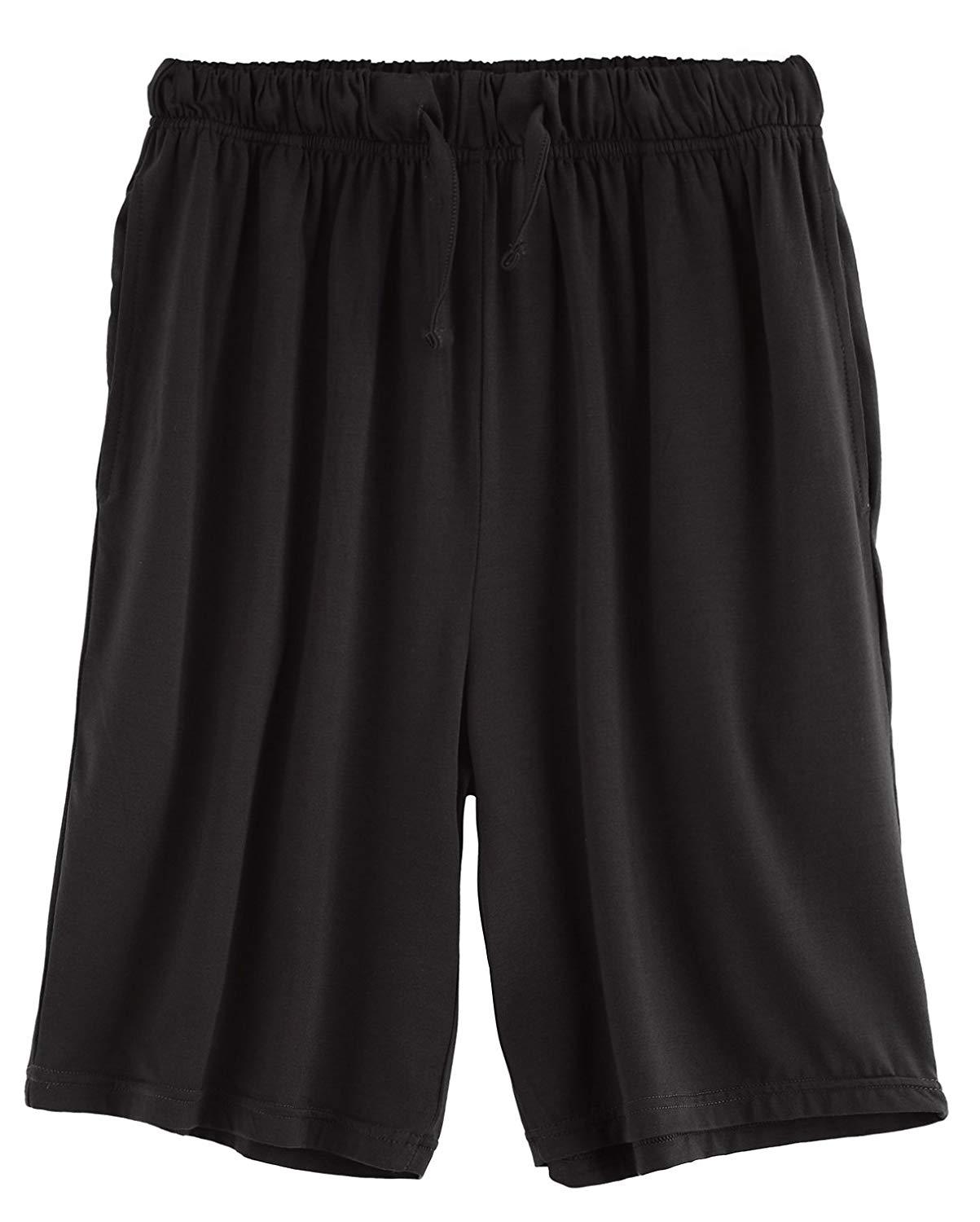Breathable Men's Bamboo Sleep Shorts - Soft & Loose Lounge Pajama Shorts for Comfortable Nightwear & Relaxing at Home