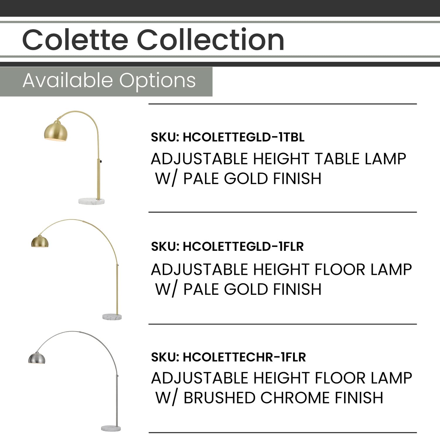 Hanover Colette Adjustable Arm Table Lamp - Metal Globe Shade in Pale Gold with Marble Base | Bedroom Nightstand, Living Room Accent, Hallway Lighting | Plug-in Desk Lamp for Home Office & Reading Nook
