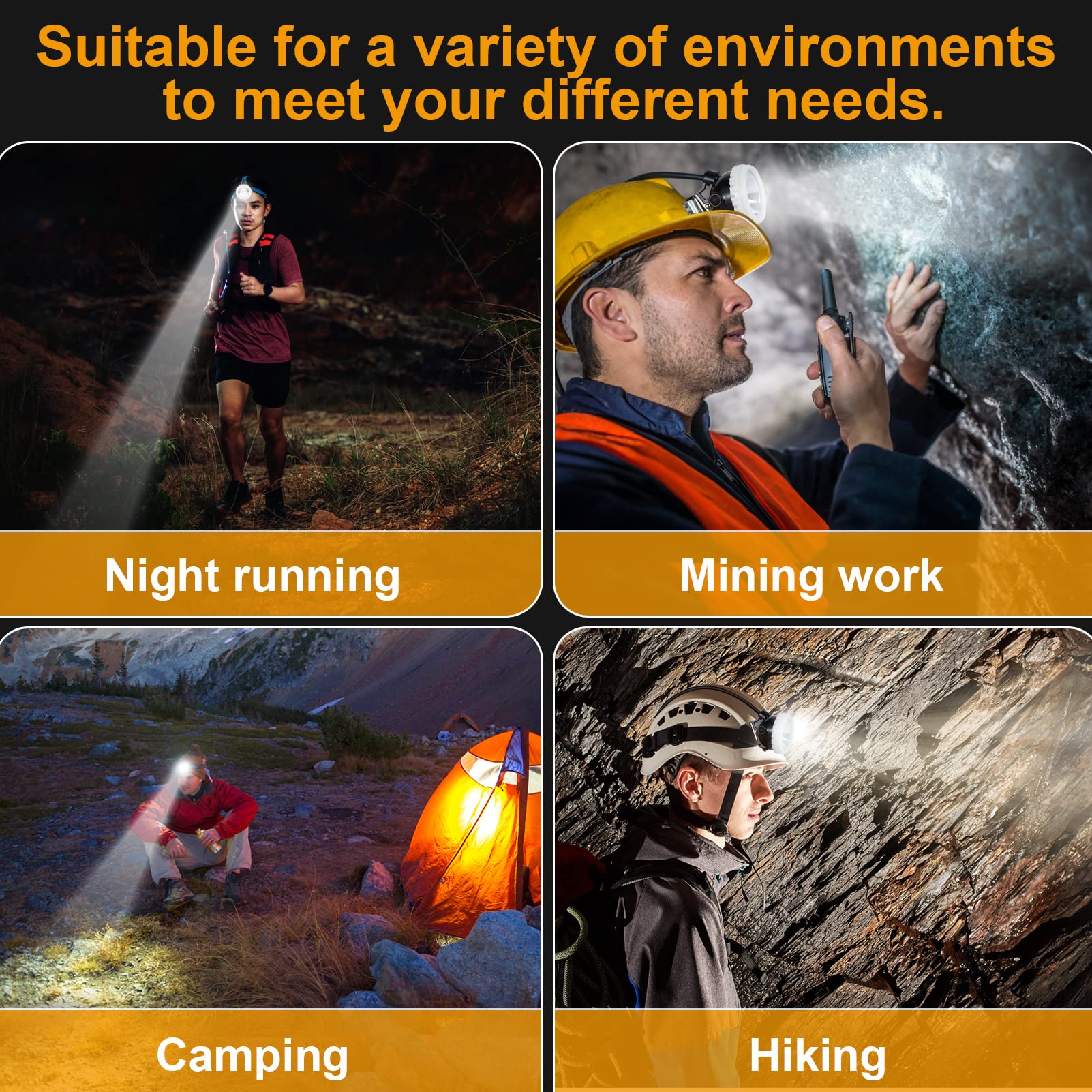 Super Bright Rechargeable Mining Headlamp - 10000 Lumen LED Hard Hat Light, Waterproof & Explosion Proof KL7M.F for Underground Coal Mining - Perfect for Miners, Construction Workers, and Outdoor Adventures