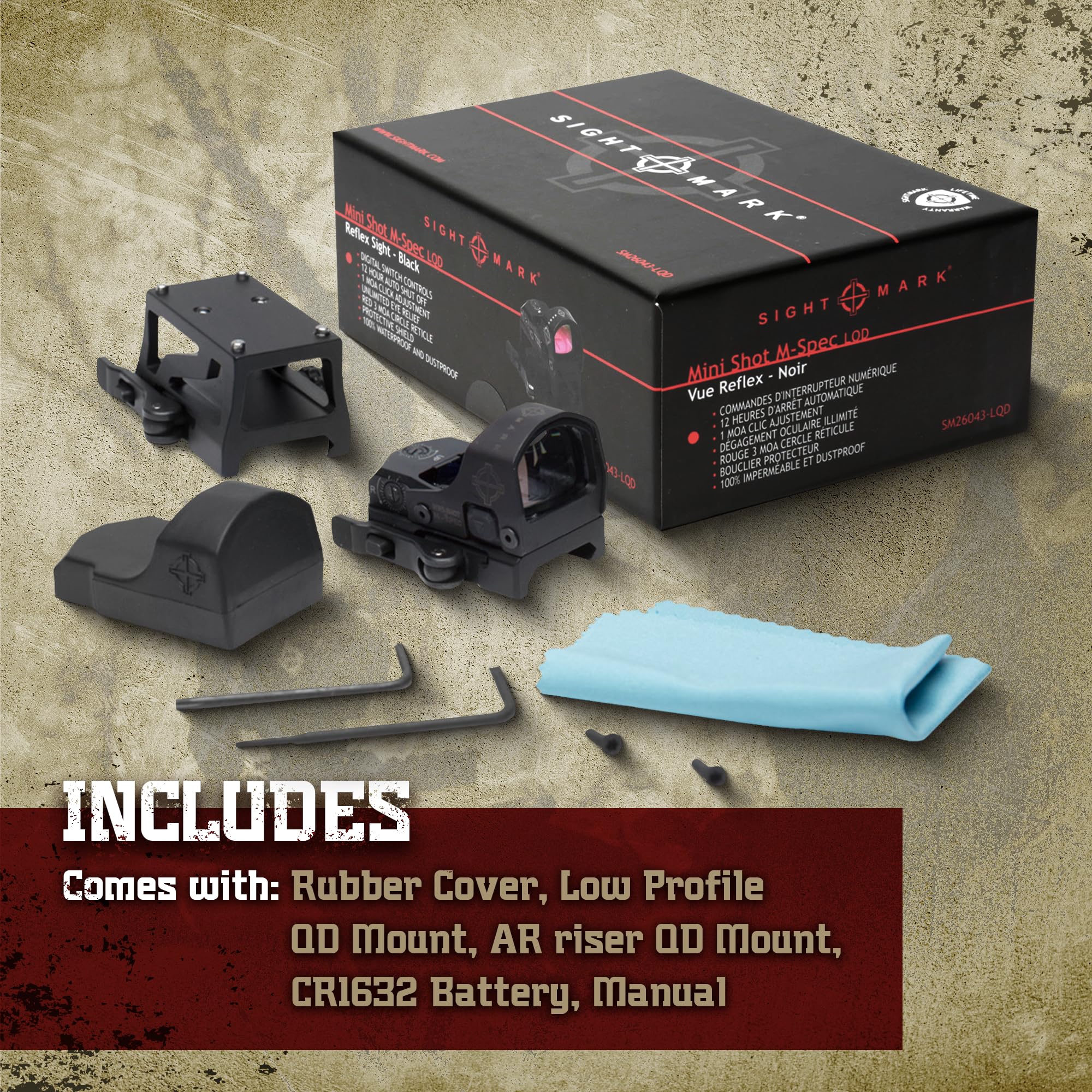 Sightmark Mini Shot M-Spec Reflex Sight - Red Dot Sight for Pistols & Rifles - Quick Target Acquisition for Hunting, Shooting & Tactical Use