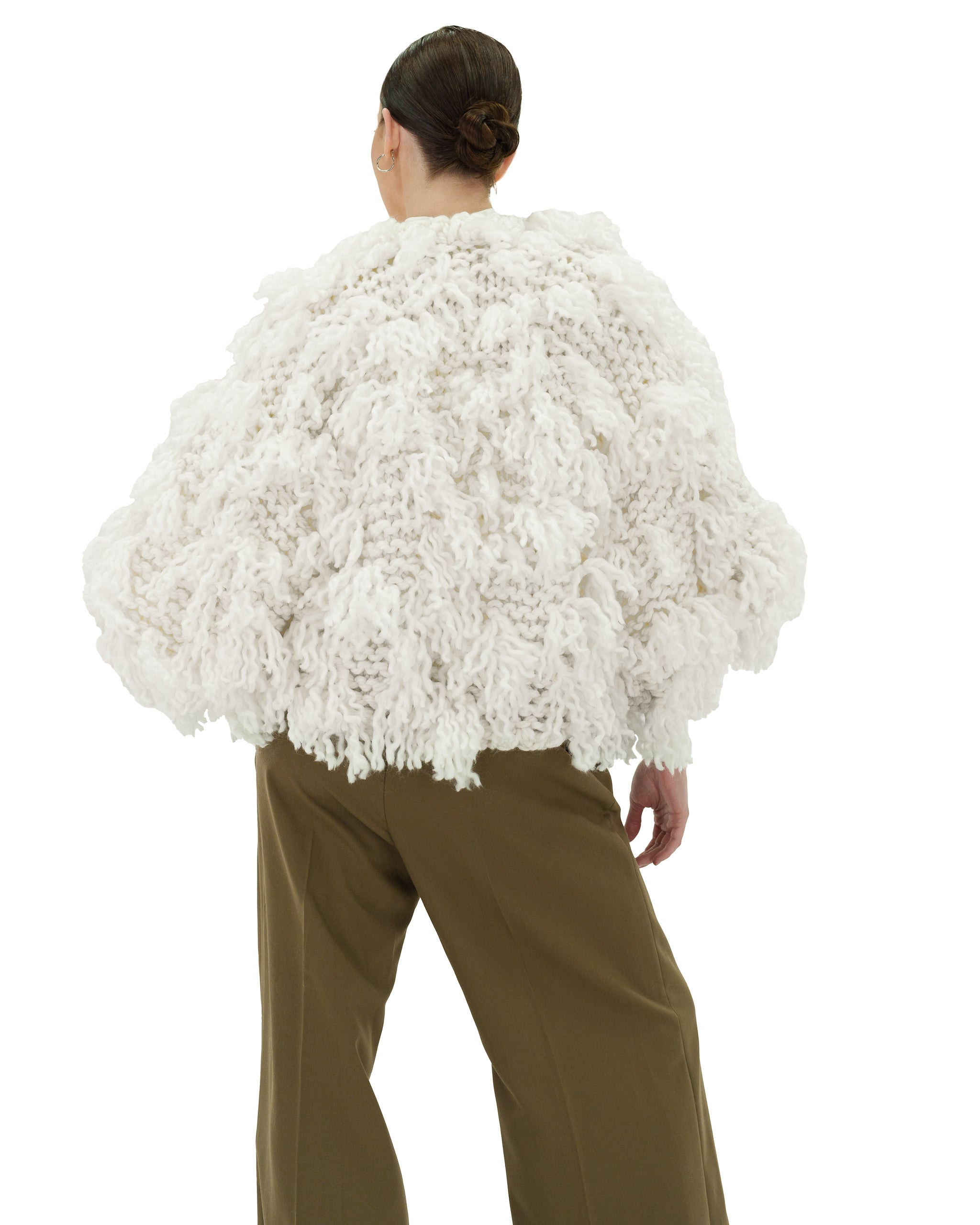 Women's Soft Fur-Like Cardigan - Cozy Winter Knit Sweater for Casual Wear, Office & Lounge