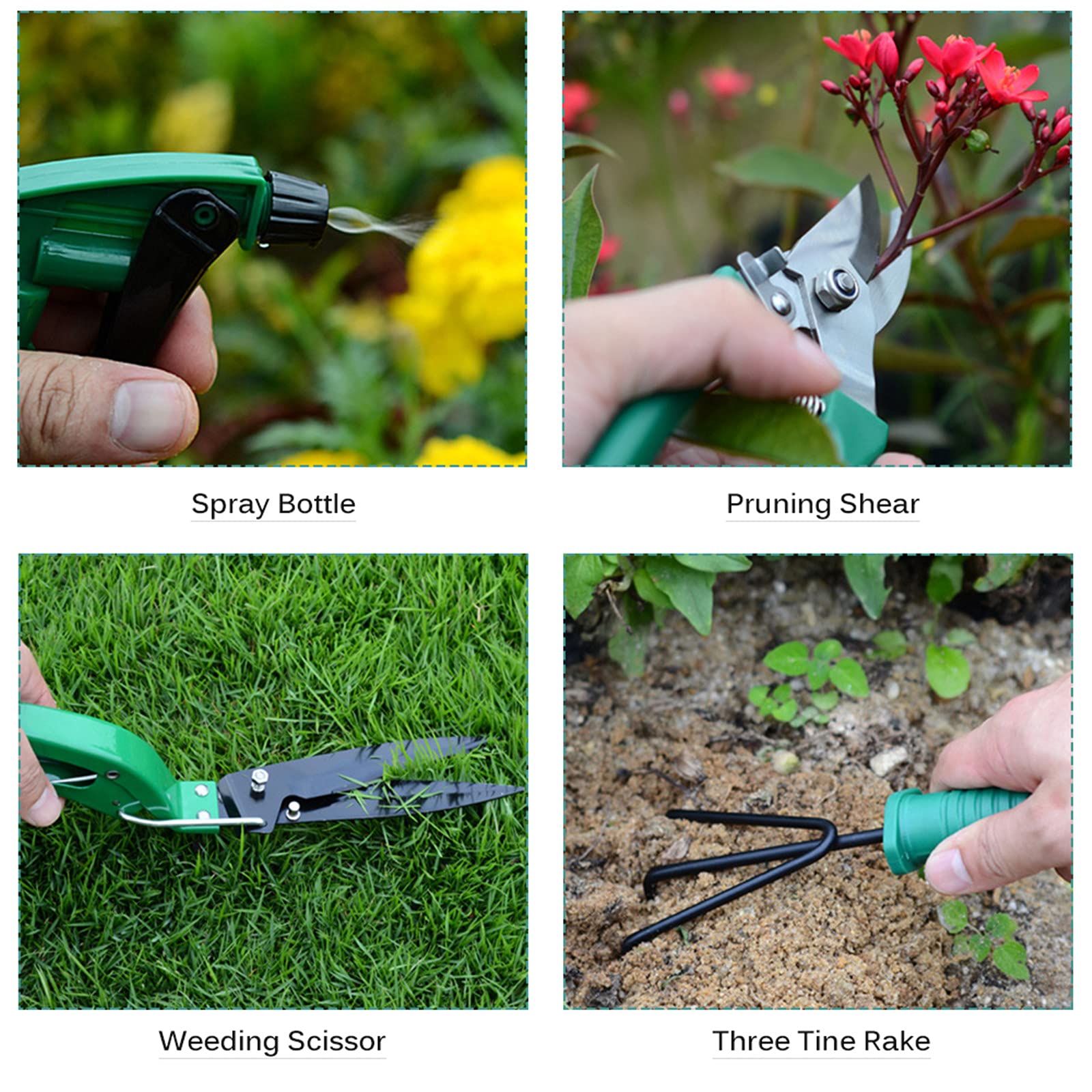 10-Piece Stainless Steel Heavy Duty Garden Tool Set with Organizer Case - Durable Gardening Tools for Planting, Weeding & Landscaping (Perfect for Home Gardens, Flower Beds & Outdoor Projects)