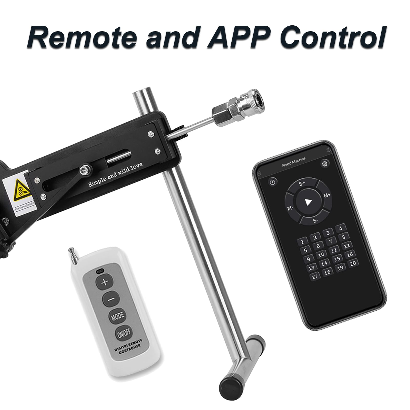 Powerful Thrusting Sex Machine with APP & Remote Control - Adjustable Automatic Dildo Love Toy for Women & Men (4 Attachments Included) - Perfect for Couples Play, Solo Pleasure & BDSM Exploration