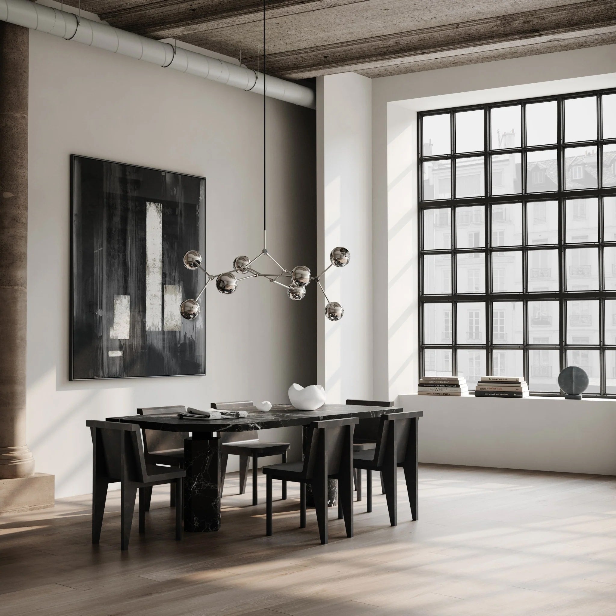 PRE ORDER - 101 COPENHAGEN Brutus Slim Modern Dining Chair, Minimalist Coffee Shop Chair for Home, Cafe & Restaurant - Scandinavian Design Dining Furniture for Small Spaces