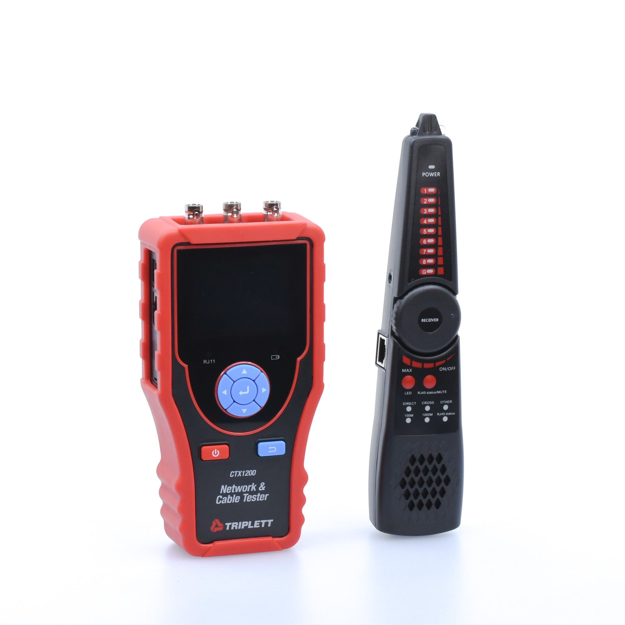 CTX1200 Professional Network Cable Tester with Probe - RJ45 RJ11 Ethernet LAN Wire Tester for Home & Office Network Installation - Perfect for IT Technicians and DIY Network Setup