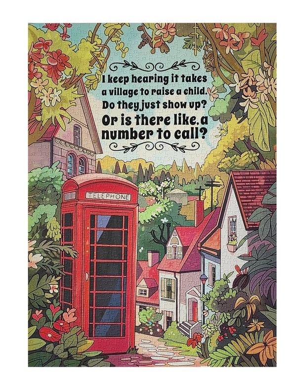 It Takes A Village 1000 Piece Jigsaw Puzzle for Adults - Challenging Family Game Night Activity, Home Decor & Stress Relief