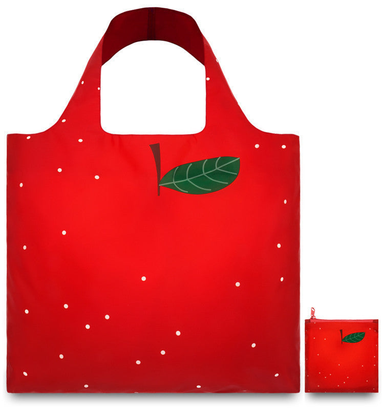 LOQI Tote Bag FRUTTI Collection - Reusable Shopping Bag with Vibrant Fruit Print - Perfect for Groceries, Beach, Travel & Everyday Use