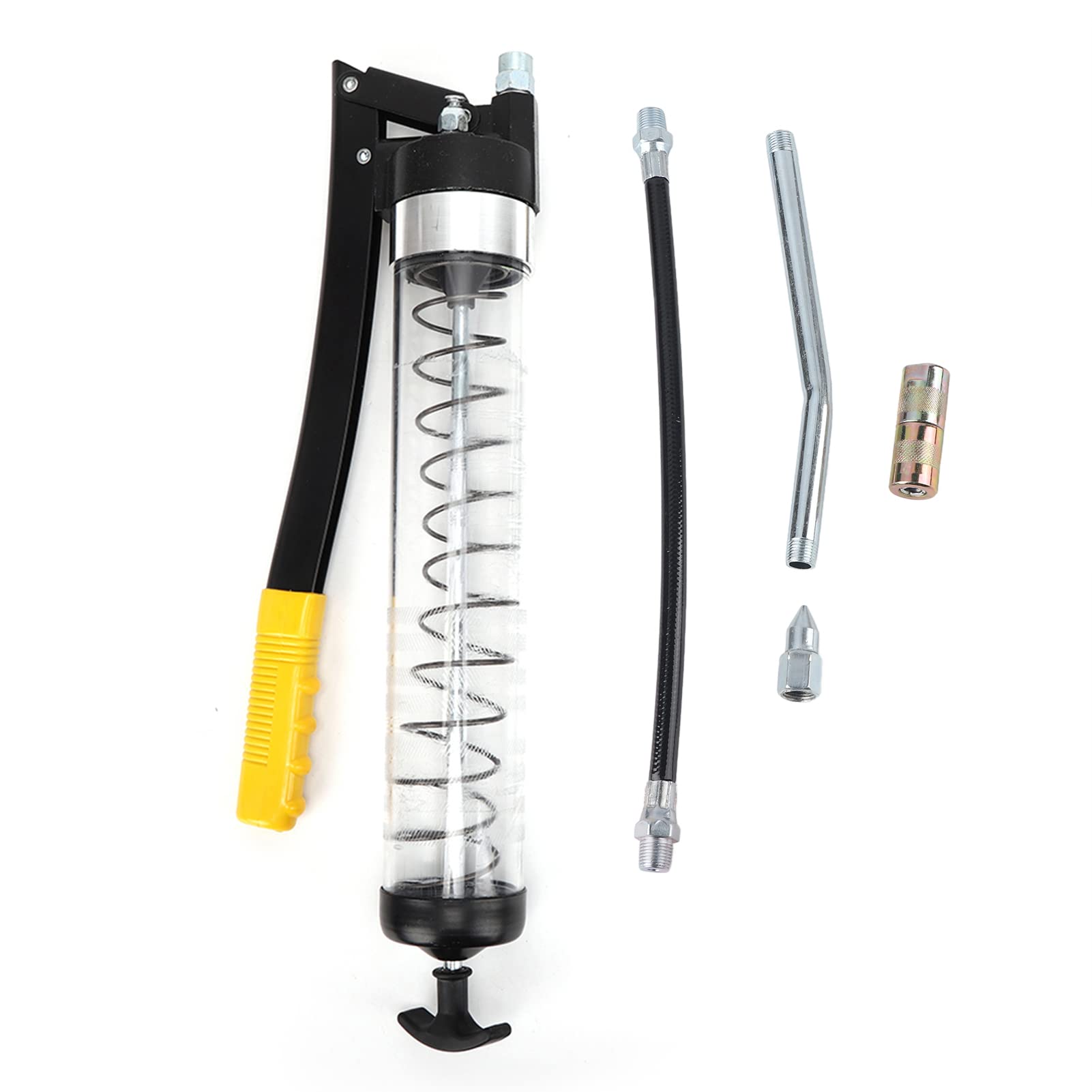 6000PSI Heavy Duty Grease Gun with Transparent Tube - Professional Automotive Greasing Tool for Cars, Trucks & Machinery - Perfect for DIY Repairs, Farm Equipment & Industrial Maintenance