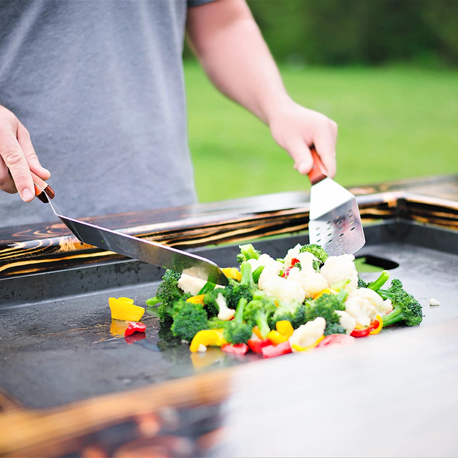 Premium Sweet Maple Backyard Hibachi Grill - Portable Charcoal BBQ for Outdoor Cooking, Camping, and Patio Parties