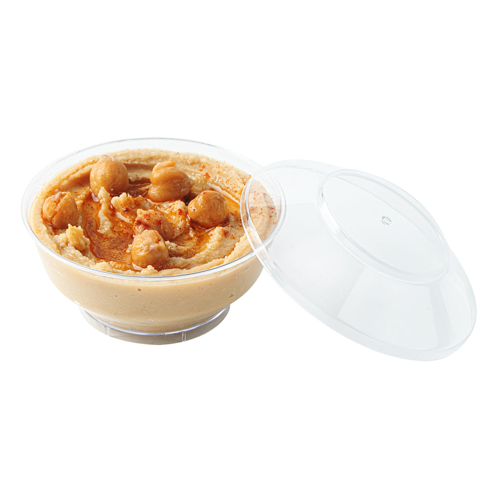 4 oz Round Clear Plastic Deli Containers with Lids - 3.25