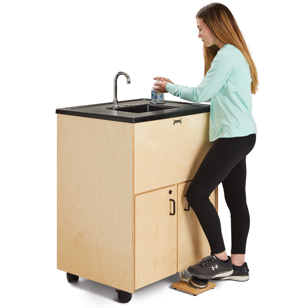 Jonti Craft Clean Hands Helper 1386JC - Antibacterial Hand Sanitizer Station for Kids, Schools & Daycares - Touch-Free Sanitizing Solution for Classrooms, Offices & Public Spaces