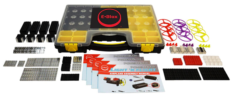 Power Blox™ Light 'N Flight 5-in-1 STEM Classroom Activity Set for Kids - Science Learning Toys for Physics Experiments & Hands-On Education - Perfect for School Labs & Homeschooling Science Projects