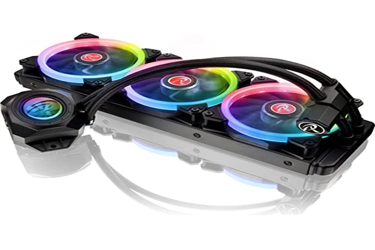 RAIJINTEK Orcus RGB Rainbow 360mm Water Cooling System - High Performance CPU Liquid Cooler with Vibrant RGB Lighting for Gaming PCs and Workstations